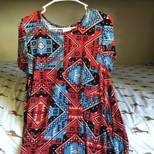 LulaRoe Aztec design dress